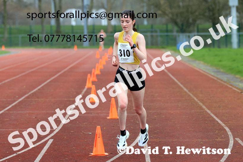 Womens Under-17s Young Athletes 5k, 2026 Northern Mens 12 and Womens 6 Stage Road Relays and Young Athletes 5k, Sheepmount Stadium, Carlisle. Photo: David T. Hewitson/Sports for All Pics